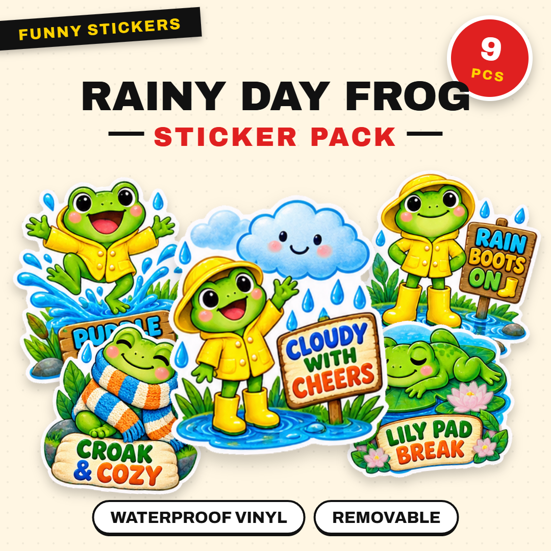 Rainy Day Frog Club Sticker Pack