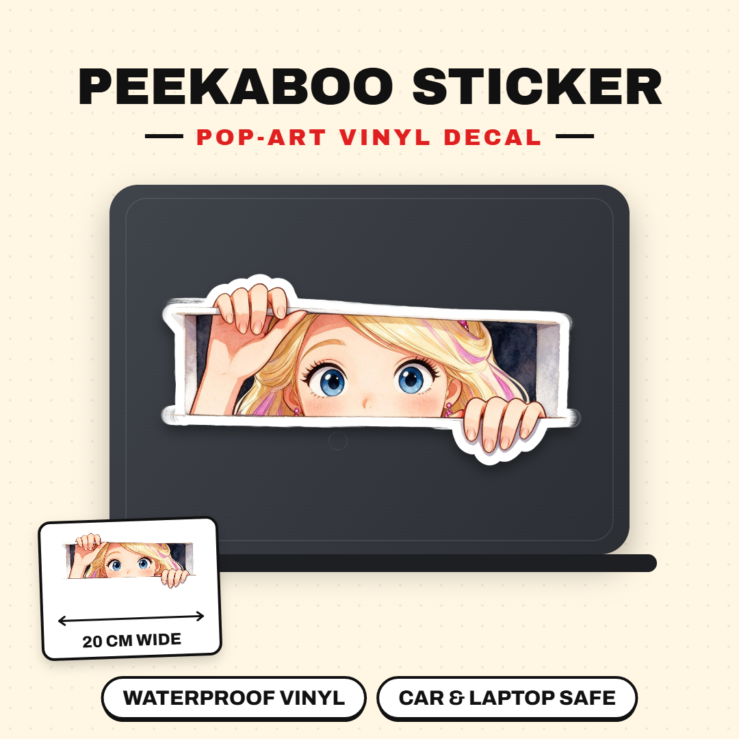 Barbie Peeking Sticker