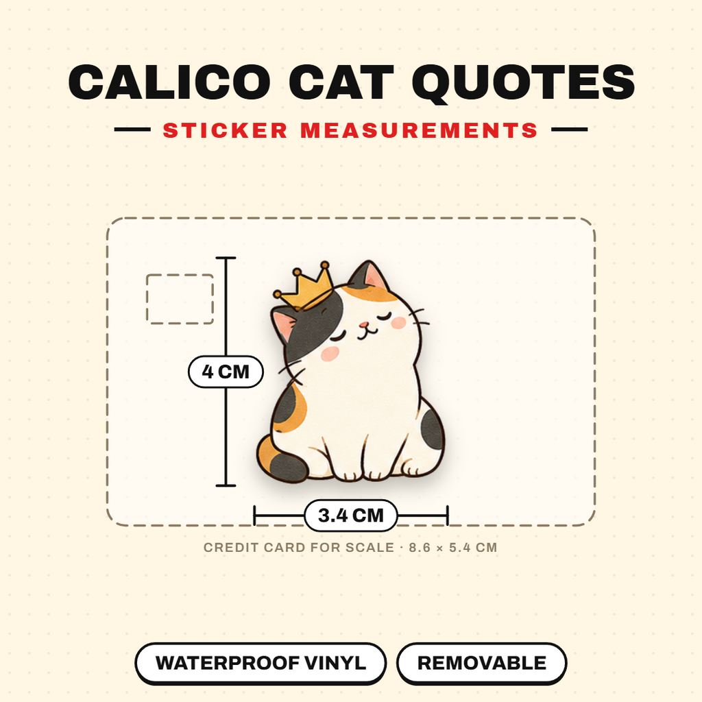 Calico Cat Quotes Sticker Pack
