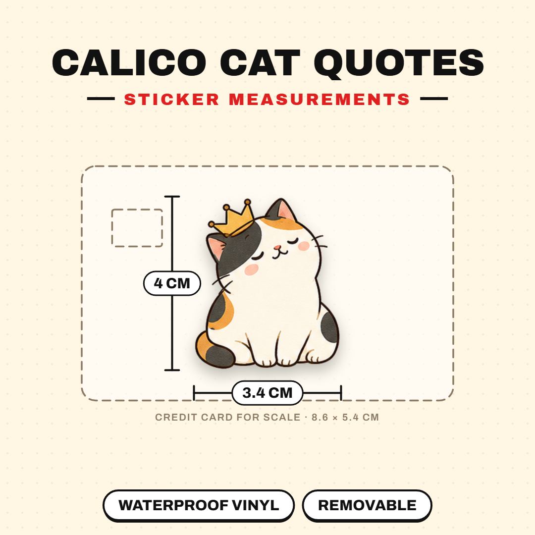 Calico Cat Quotes Sticker Pack