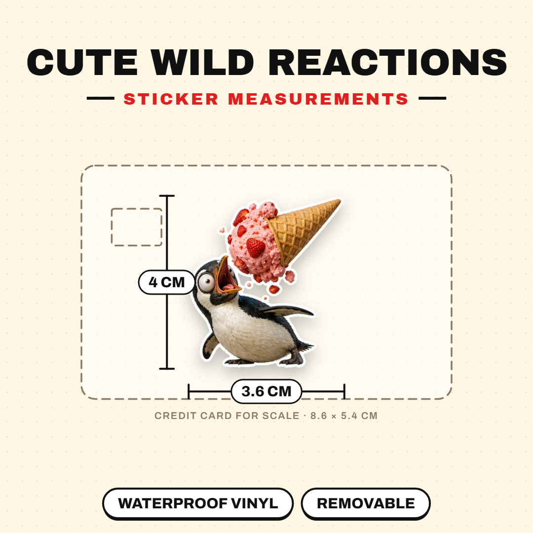 Cute Wild Animal Reactions Sticker Pack
