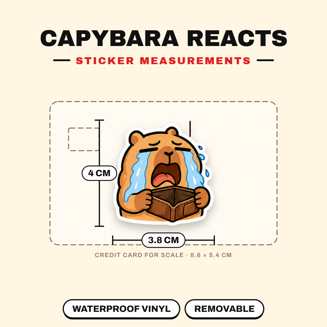 Cute Capybara Reaction Sticker Pack