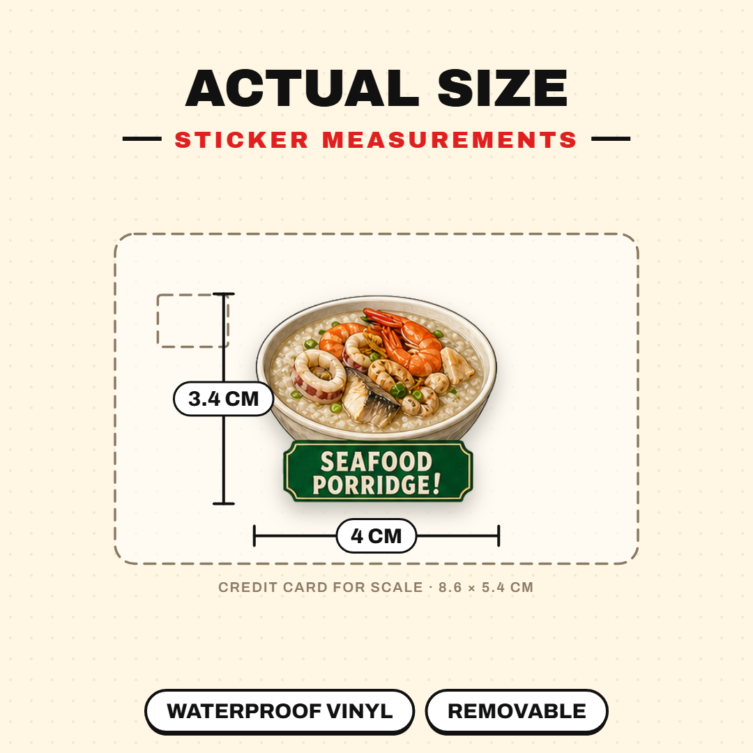 Singapore Soups & Porridge Breakfast Club Sticker Pack