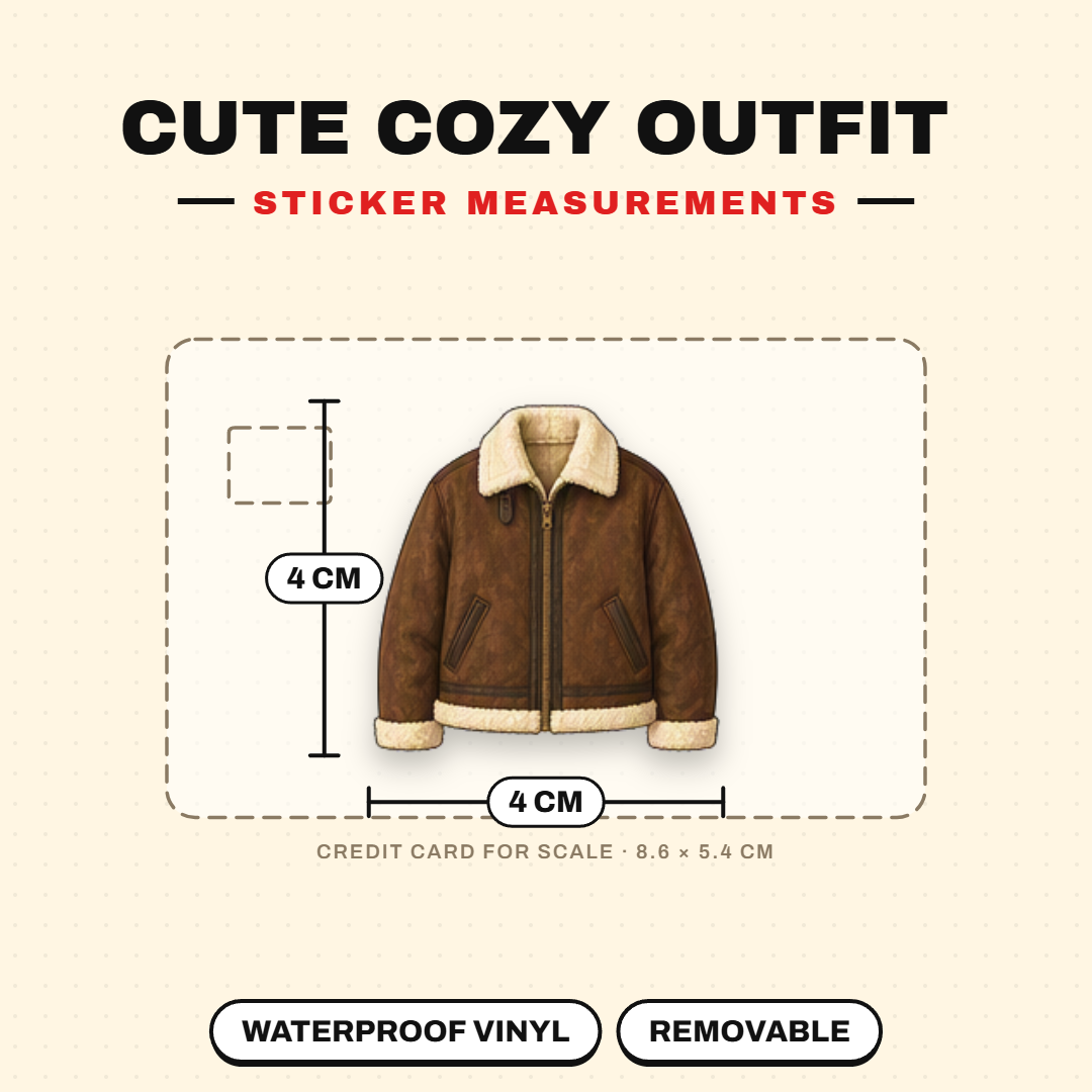 Cute Cozy Outfit Stickers Pack