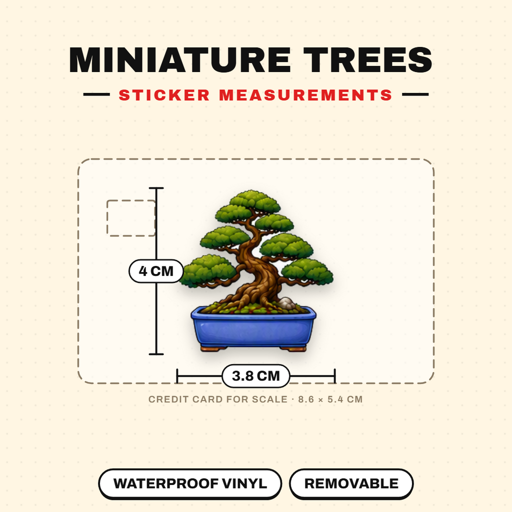 Beautiful Bonsai & Miniature Trees Sticker Pack