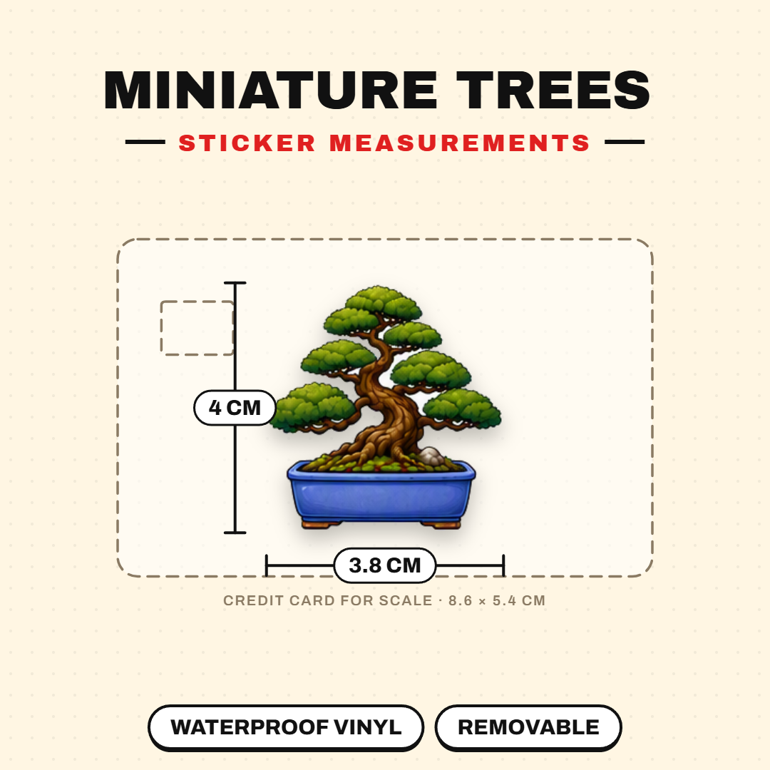 Beautiful Bonsai & Miniature Trees Sticker Pack
