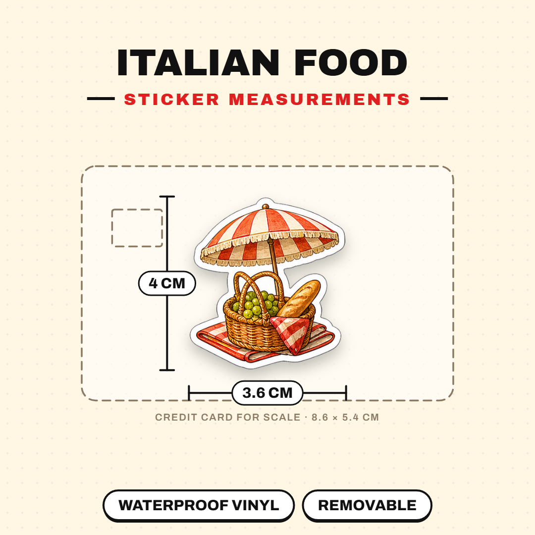 Italian Food & Lifestyle Stickers Pack