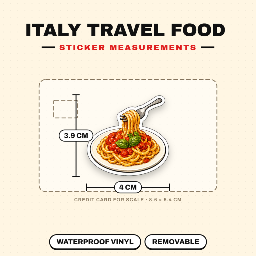 Italy Travel & Food Stickers Pack