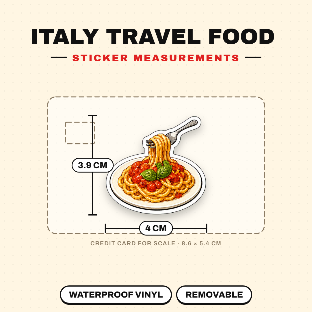 Italy Travel & Food Stickers Pack