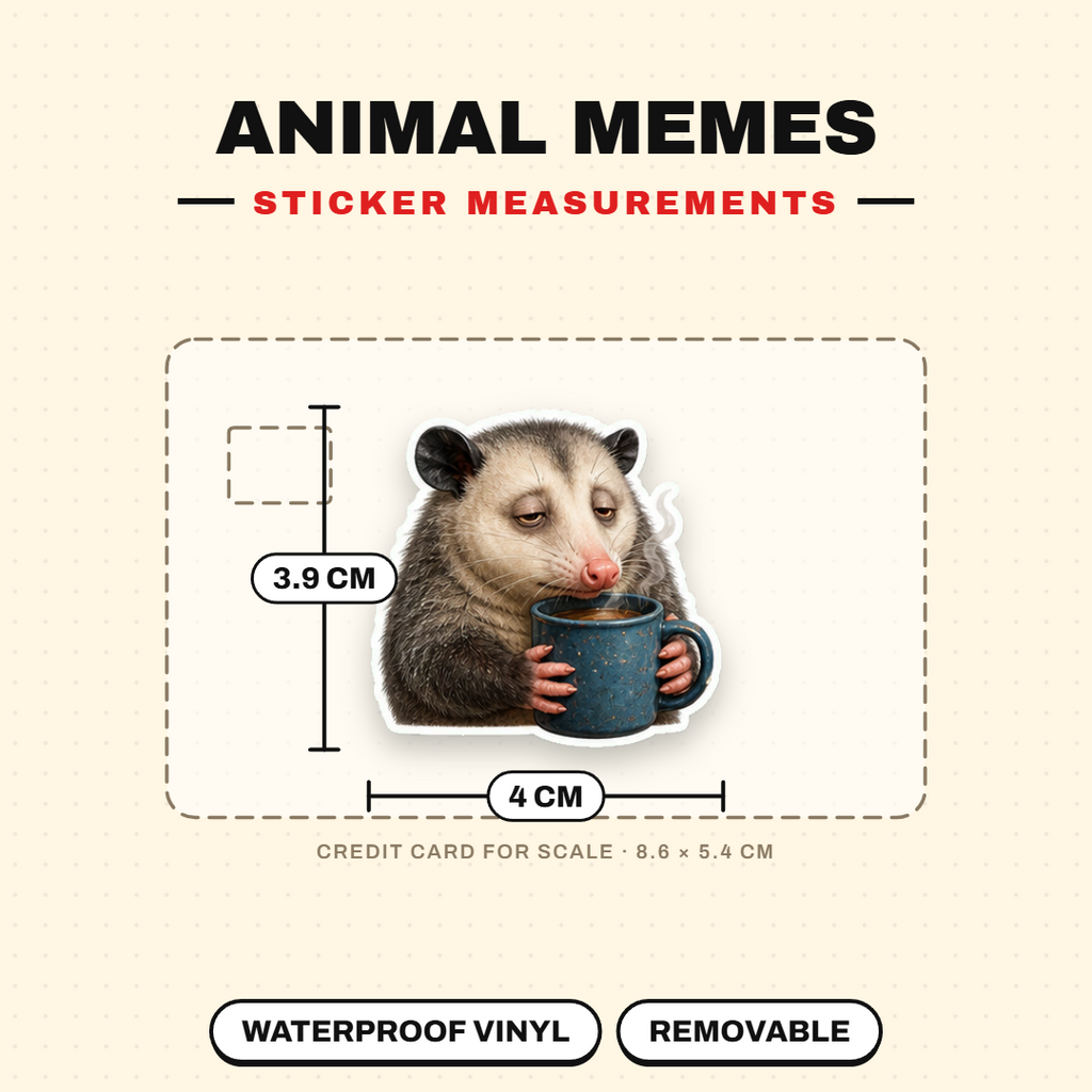 Animal Meme Waterproof Sticker Pack