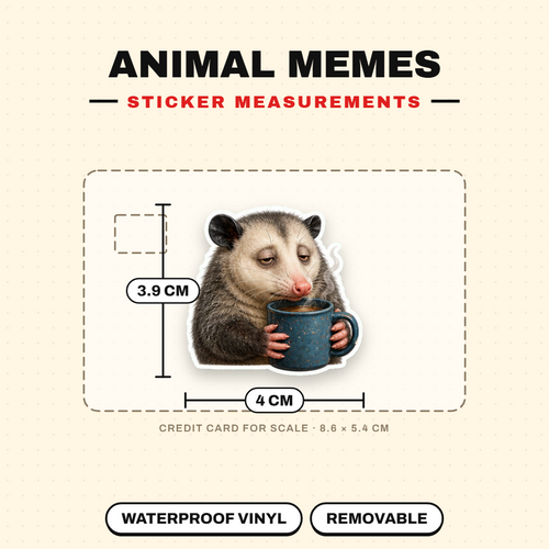 Animal Meme Waterproof Sticker Pack