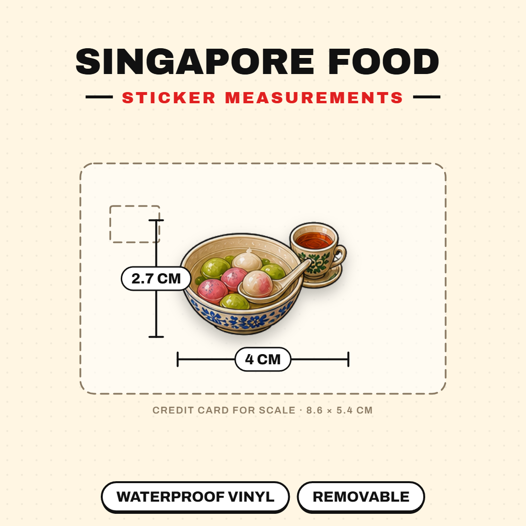 Singapore Food Waterproof Sticker Pack