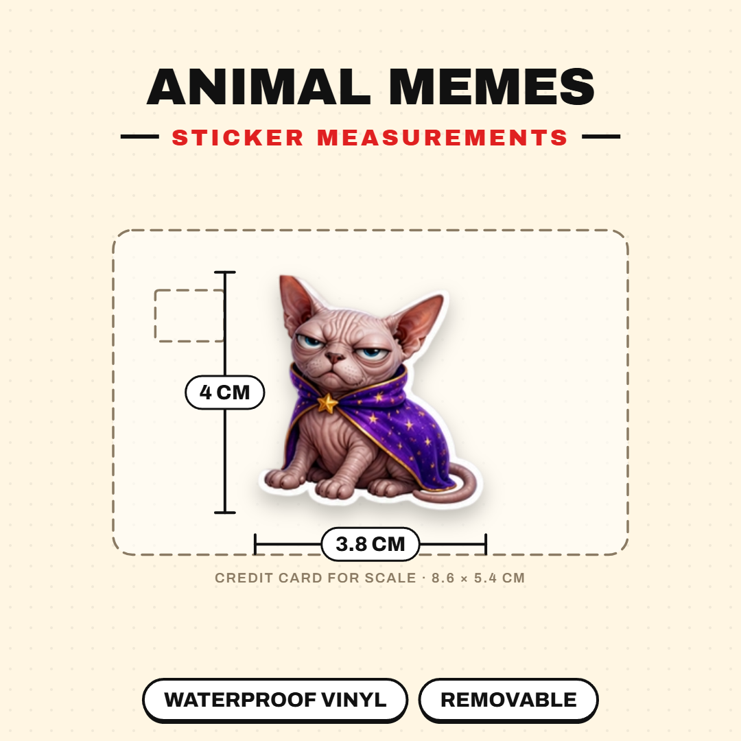 Animal Meme Waterproof Sticker Pack