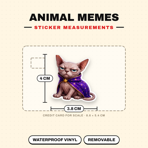 Animal Meme Waterproof Sticker Pack