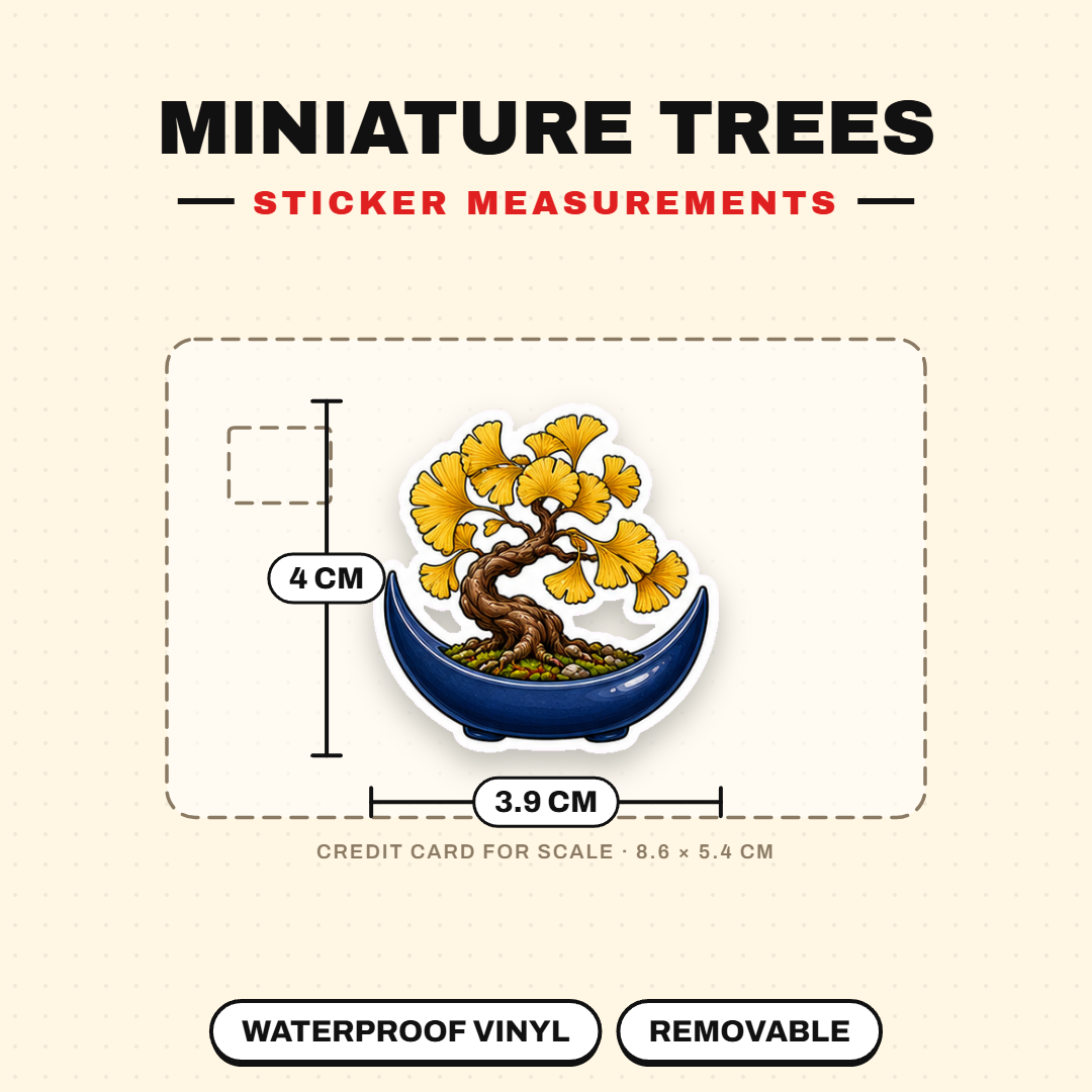 Beautiful Bonsai & Miniature Trees Sticker Pack