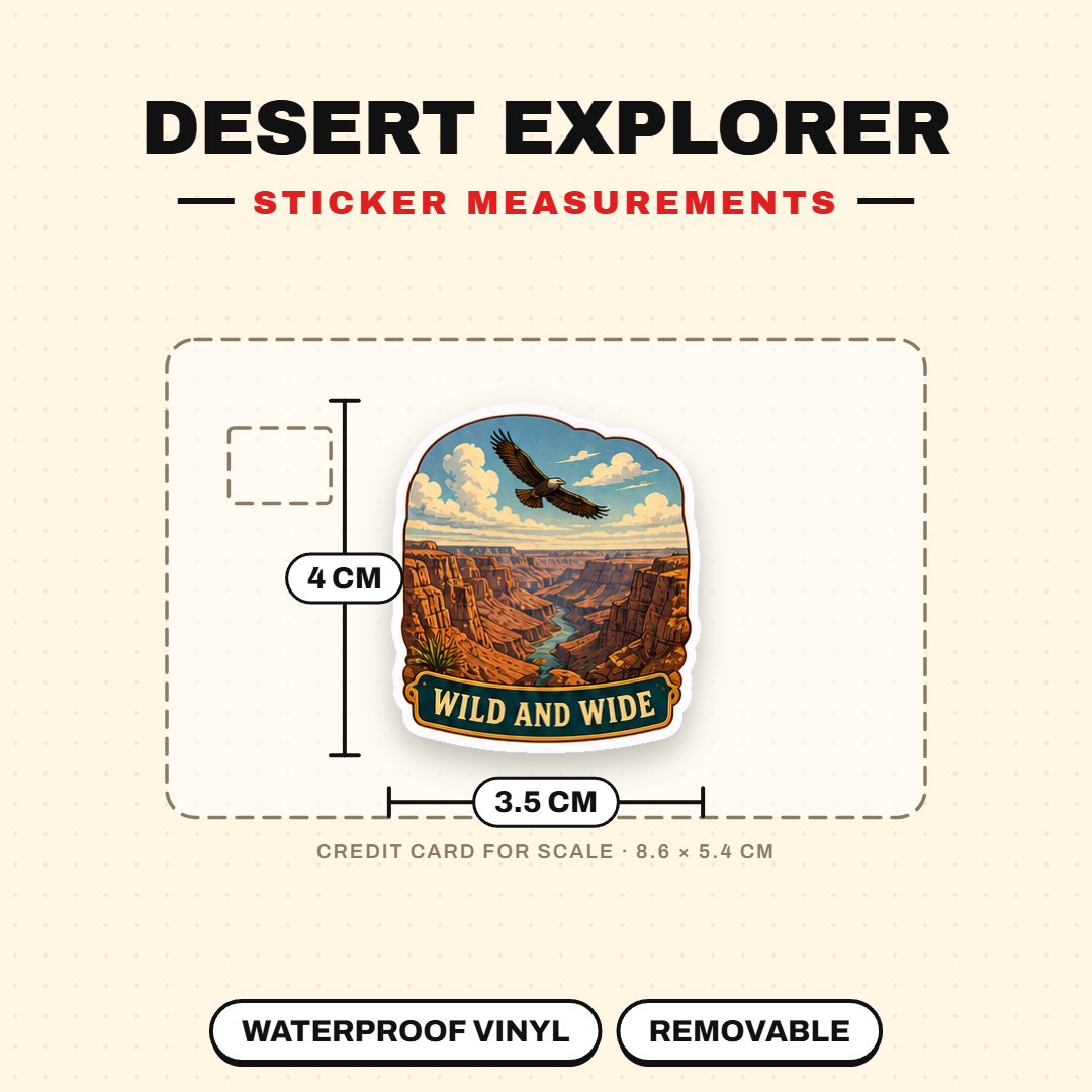 Desert Explorer Vintage Adventure Sticker Pack