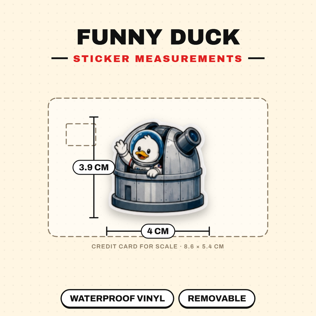 Funny Duck Waterproof Sticker Pack