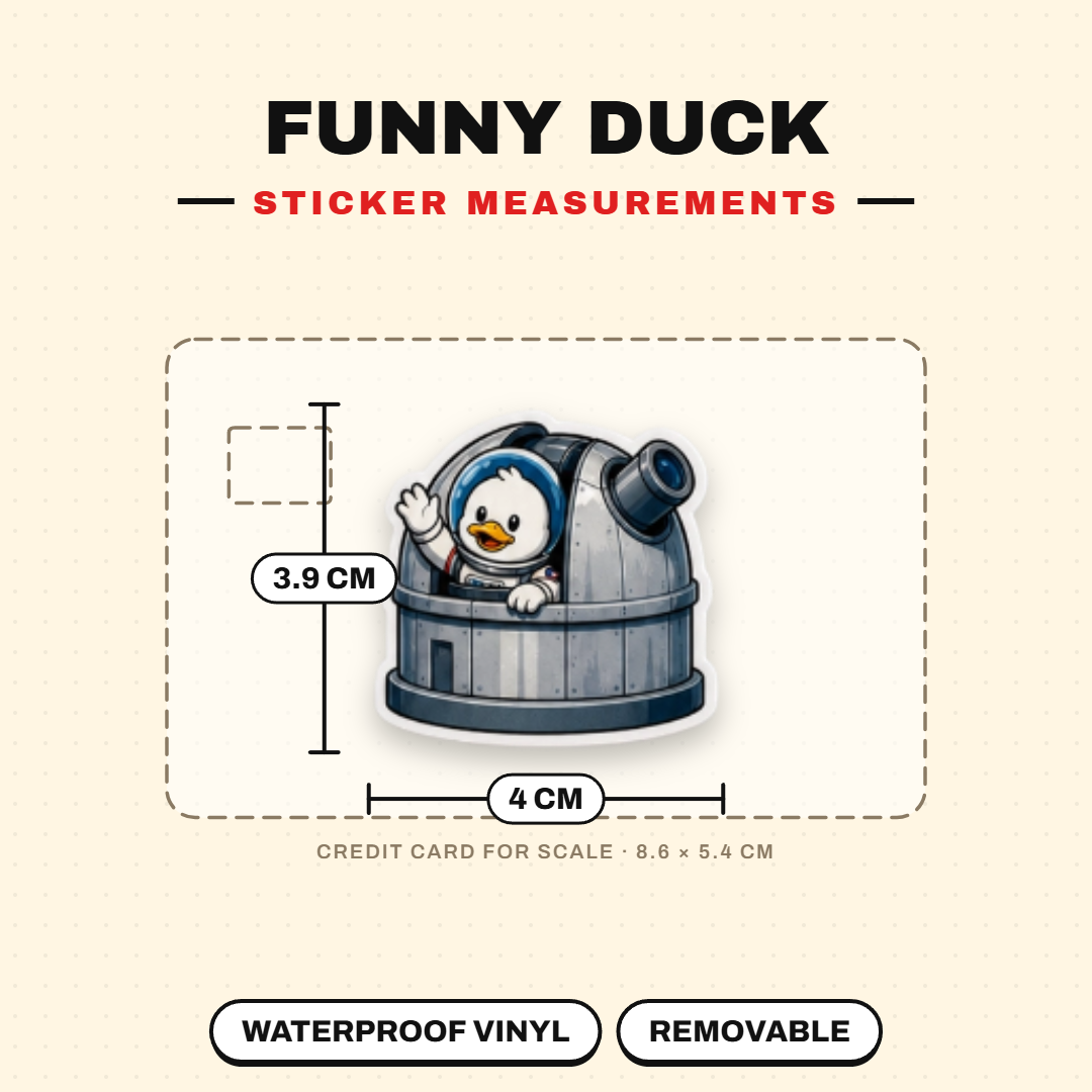 Funny Duck Waterproof Sticker Pack