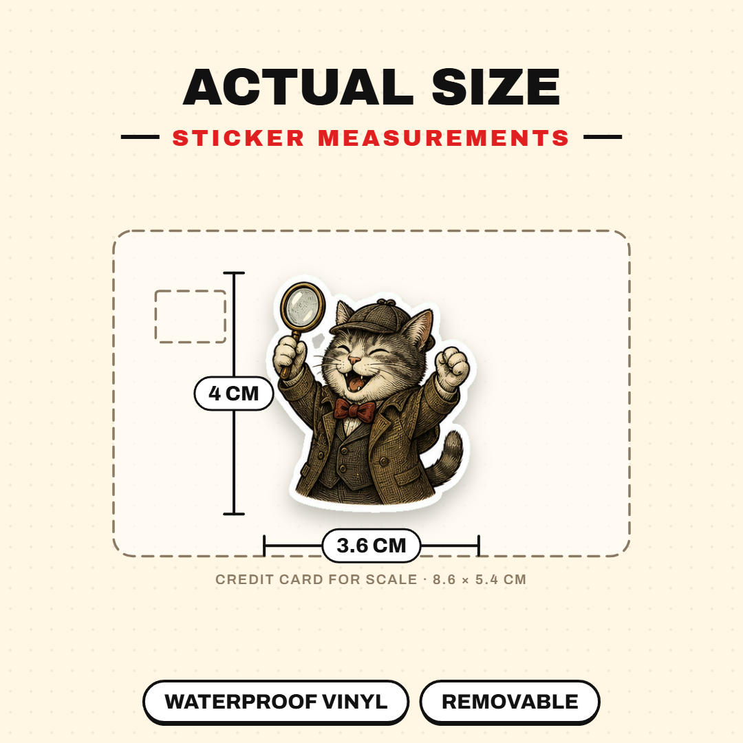 Whisker & Watson Detective Cats Sticker Pack