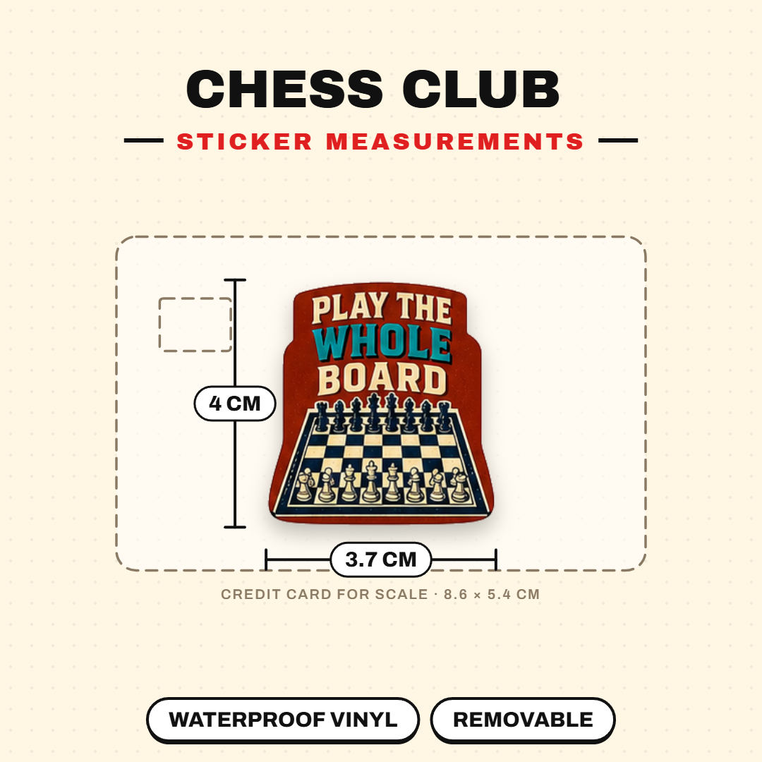 Chess Club Waterproof Sticker Pack