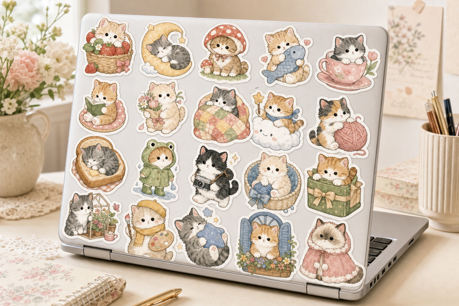Cozy Kitten Sticker Pack
