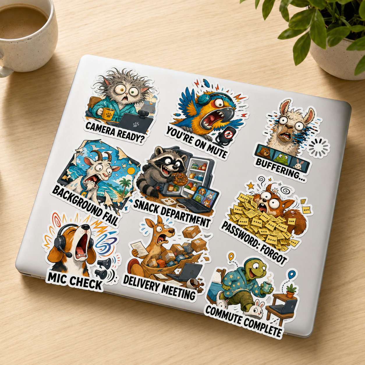 Office Animals & Workplace Chaos Sticker Pack