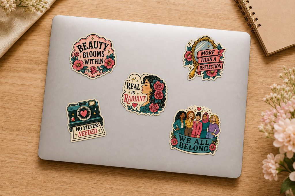 Groovy Self-Love & Positive Vibes sticker pack product image 5