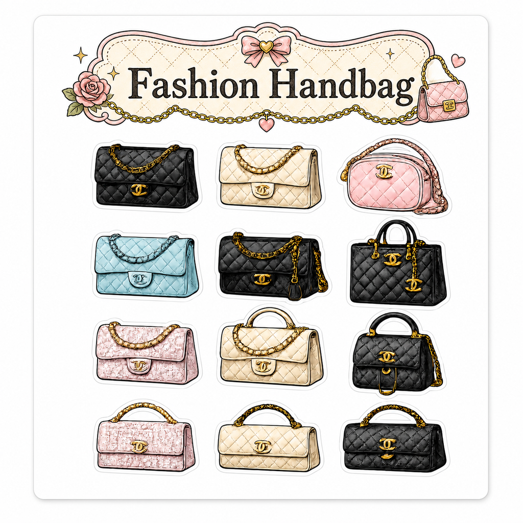 Bag waterproof vinyl sticker pack – 9 designs