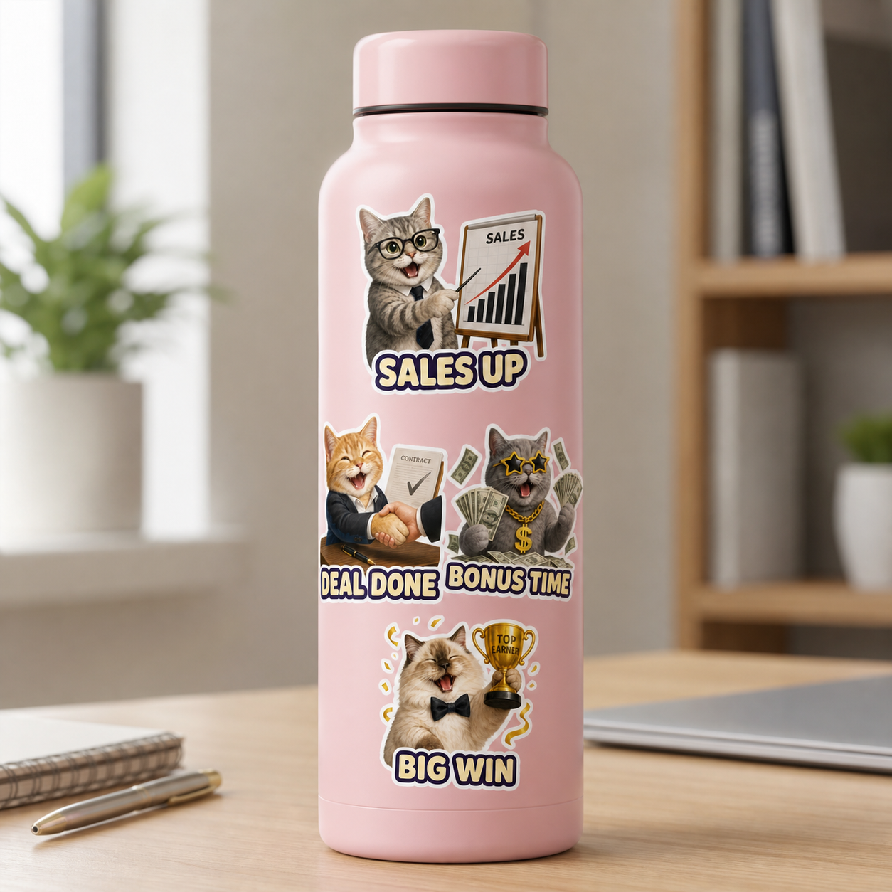 Lucky Cat Wealth & Success Sticker Pack