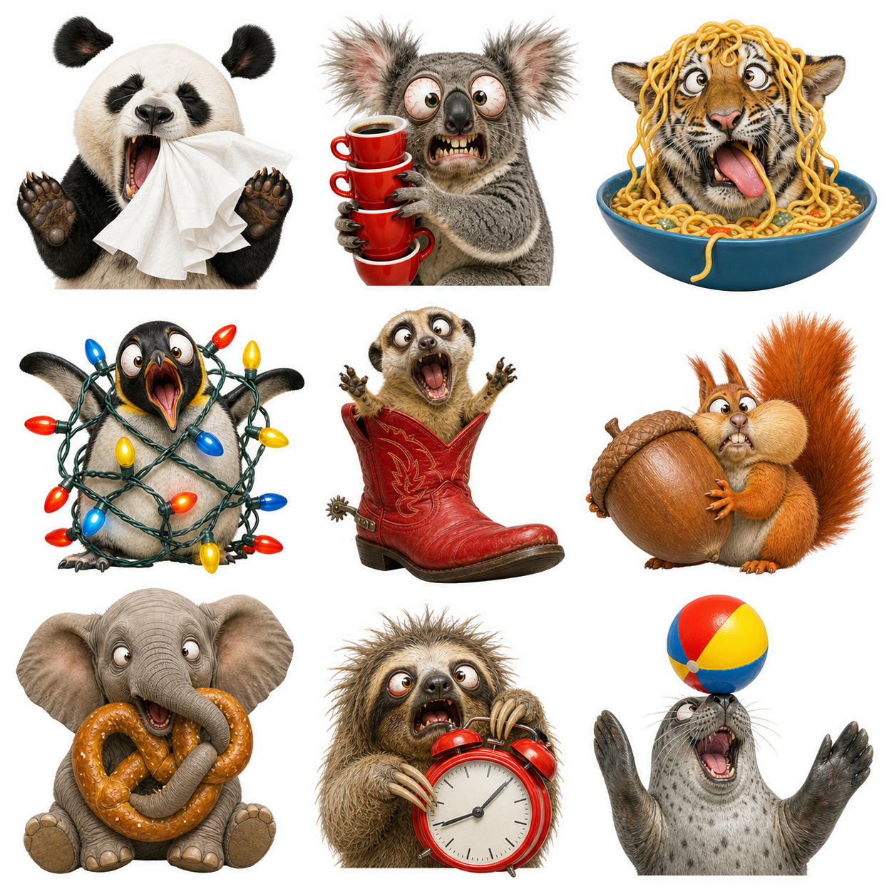 Funny Animal Chaos Sticker Pack