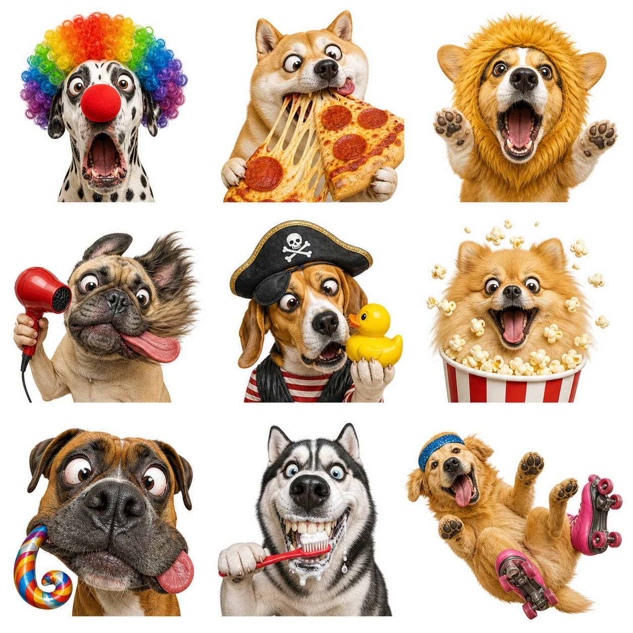 Funny Animal Chaos Sticker Pack