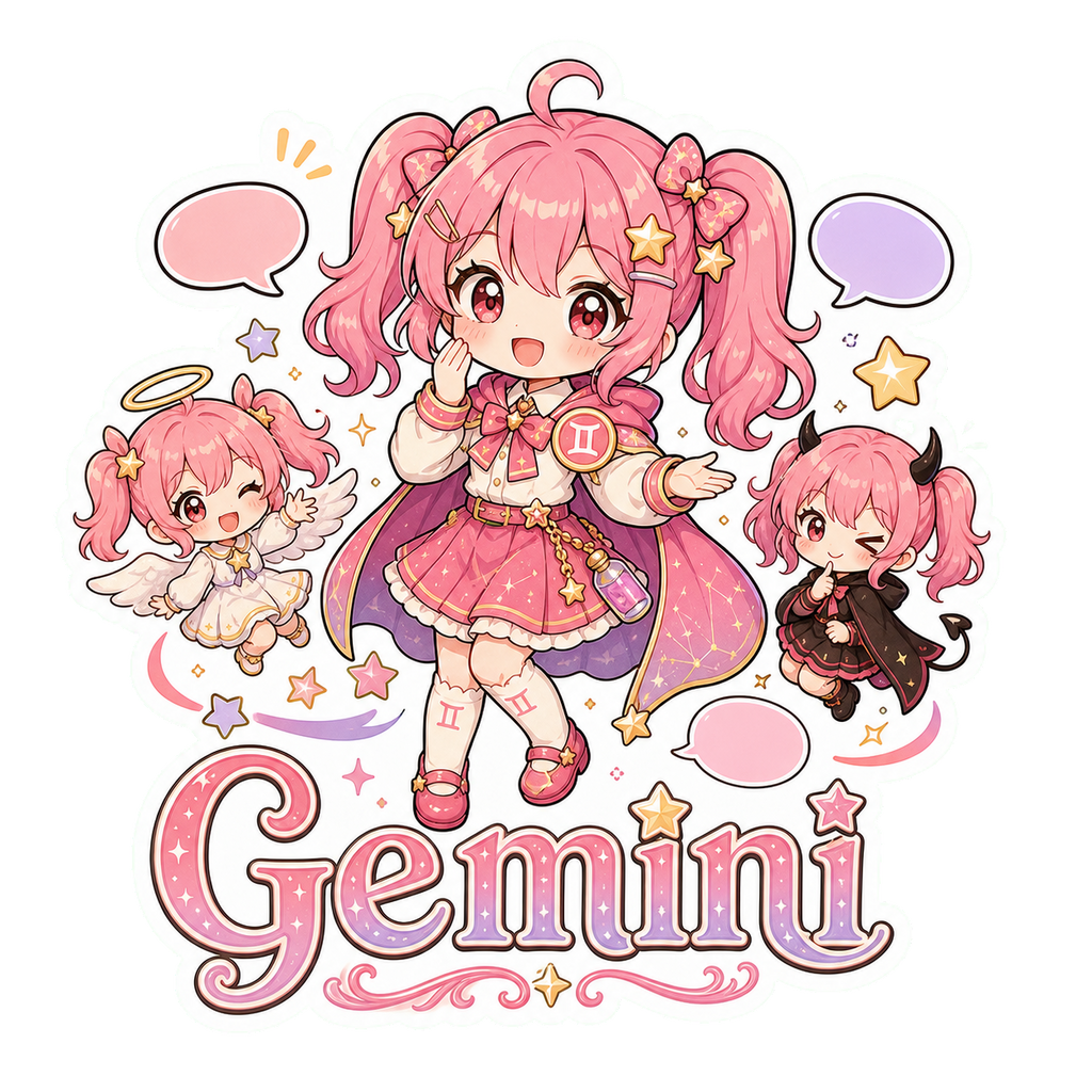 Gemini Girl Sticker