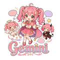 Gemini Girl Sticker