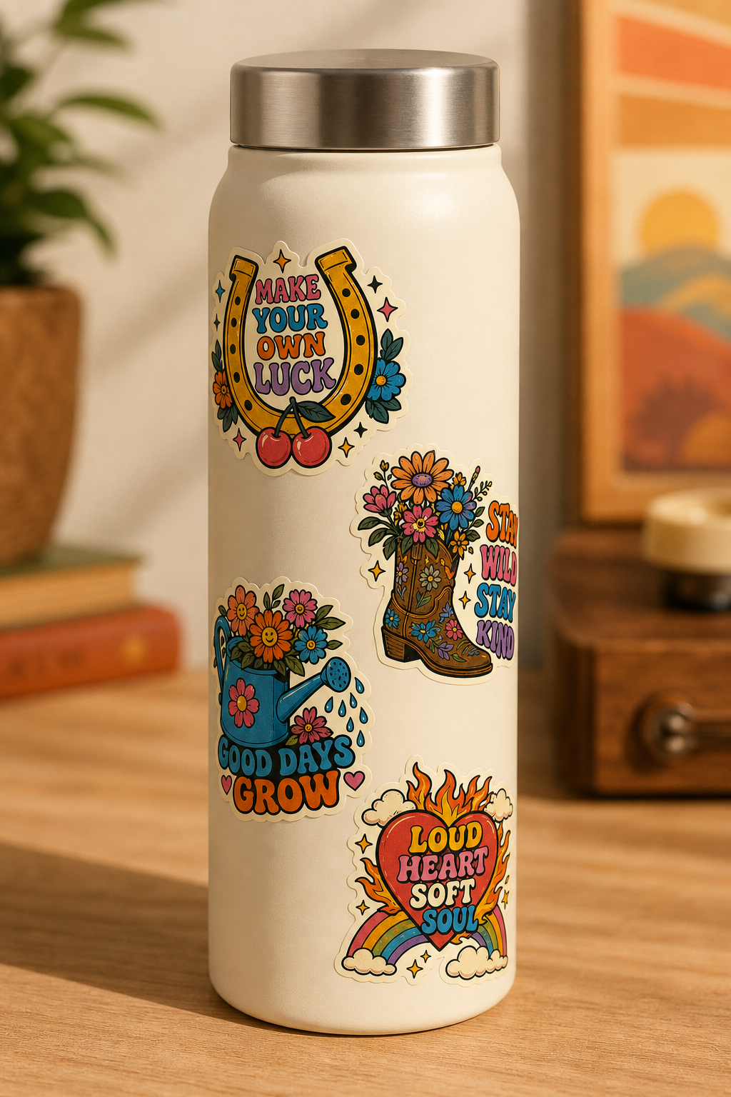 Groovy Self-Love & Positive Vibes sticker pack product image 5