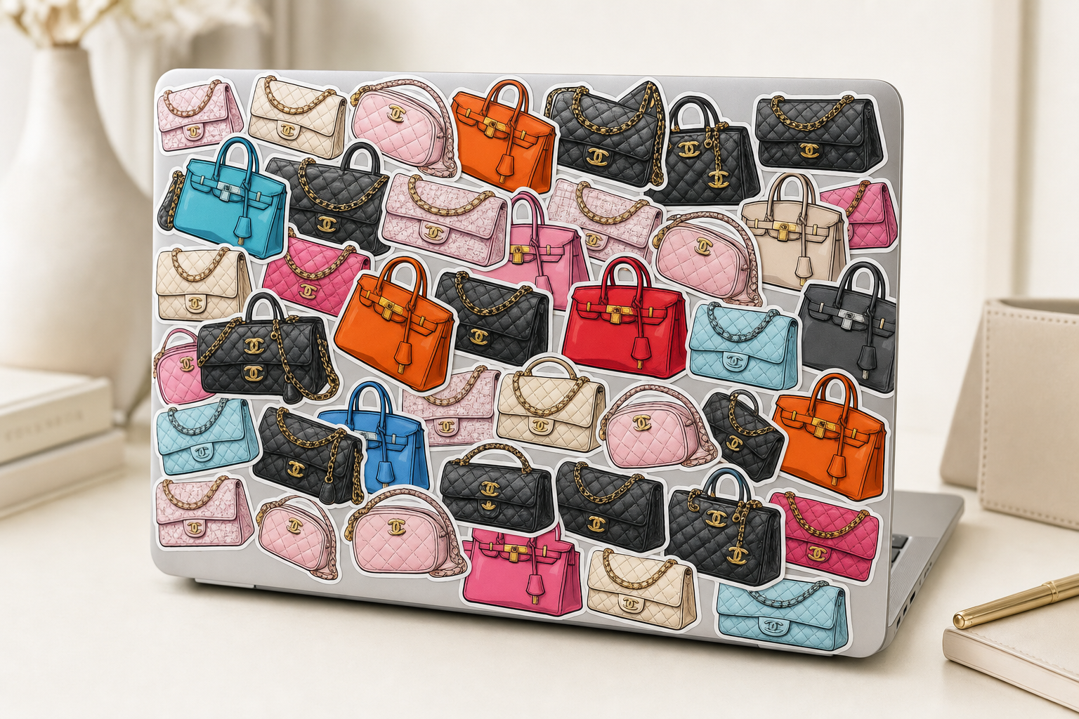 Quilted Fashion Handbag Sticker Pack