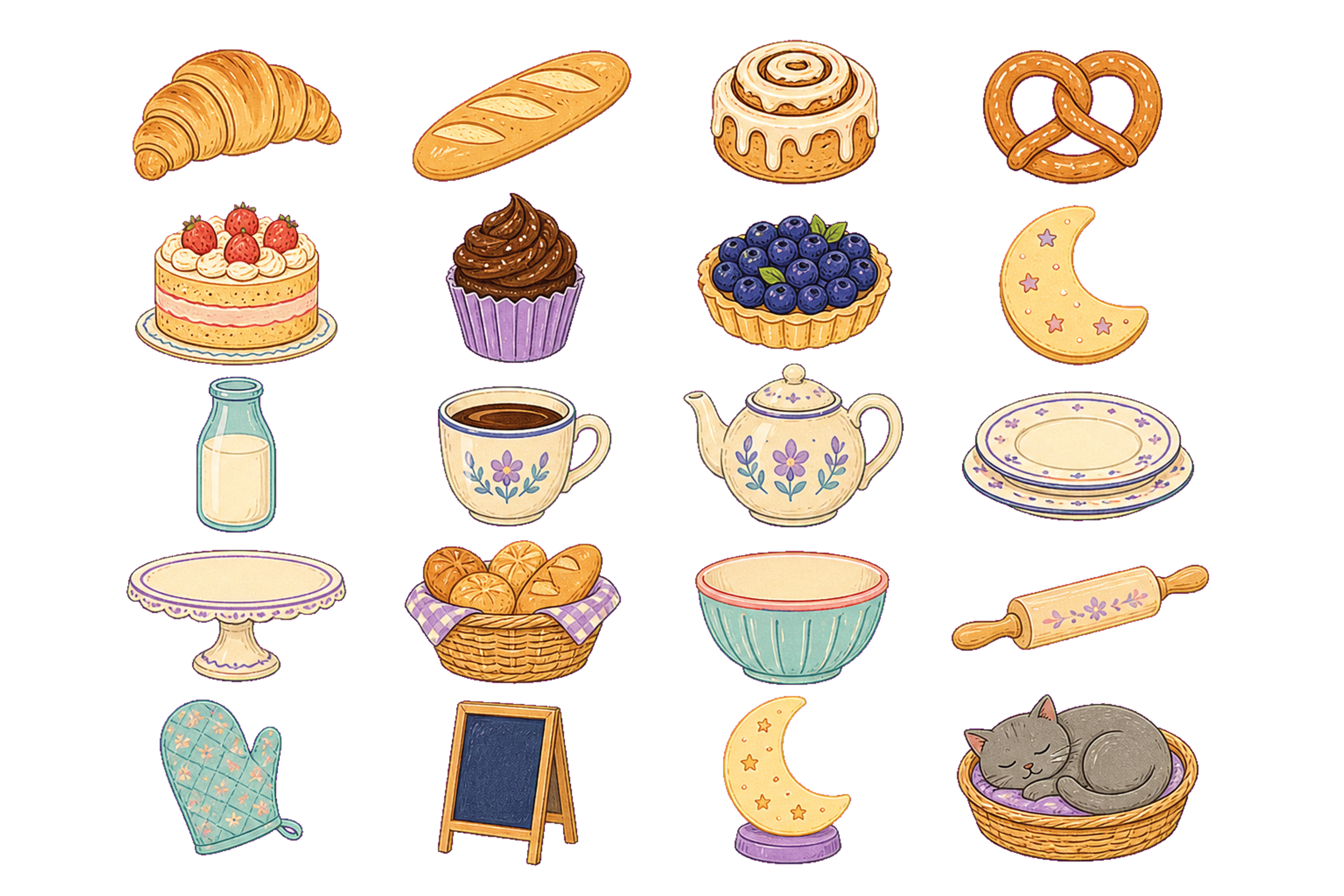 Moonlight Bakery Counter Sticker Pack