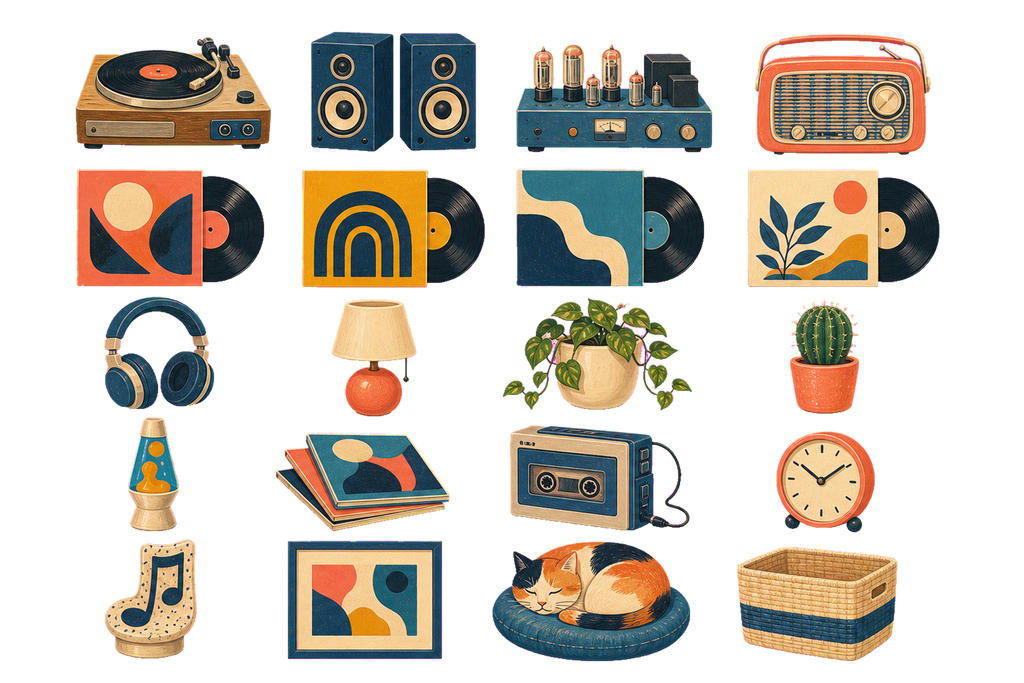 Vinyl Listening Book Sticker Pack