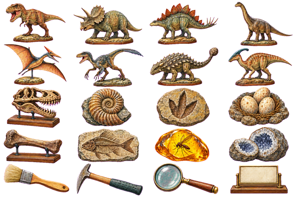 Dinosaur Museum Display Sticker Pack