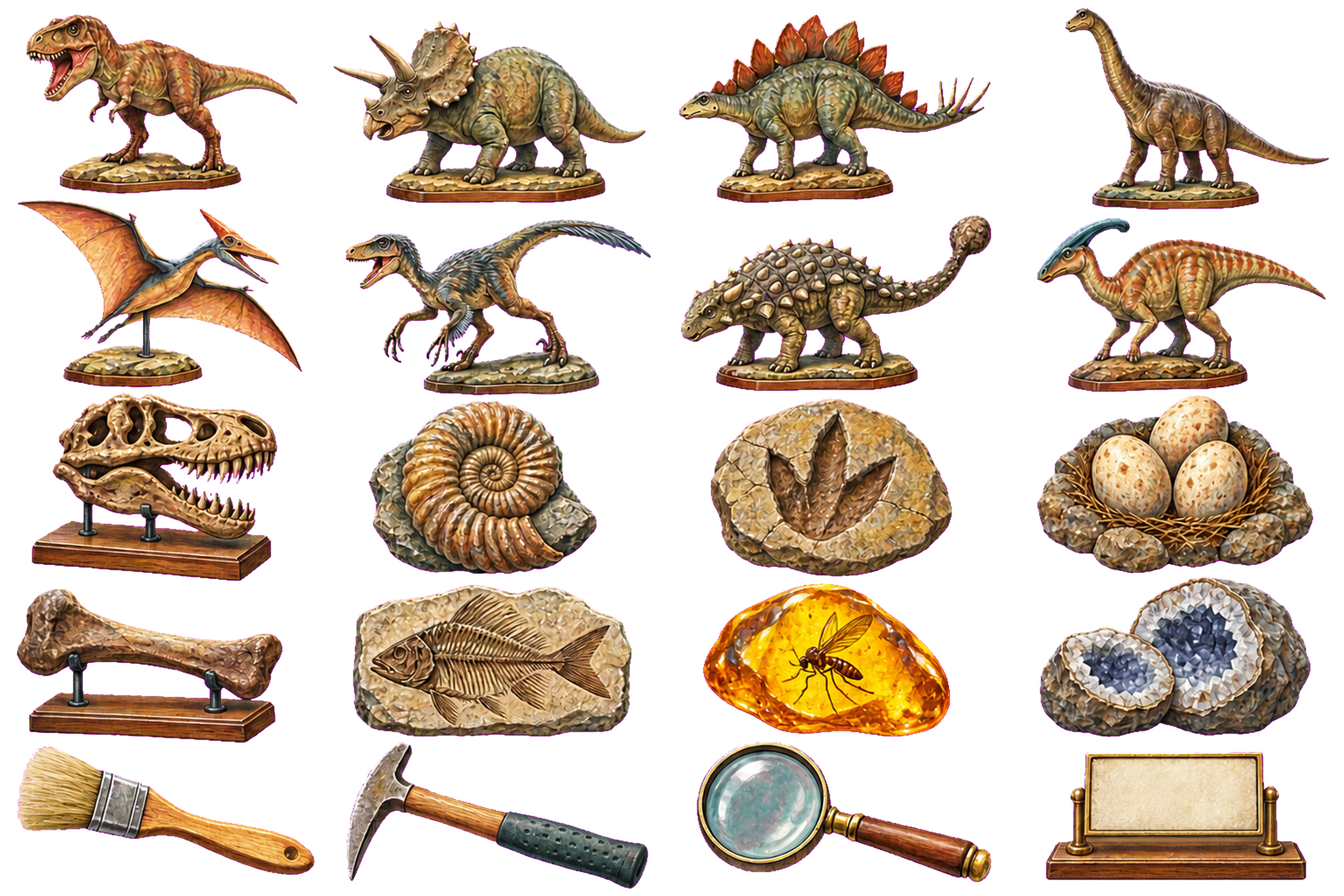 Dinosaur Museum Display Sticker Pack