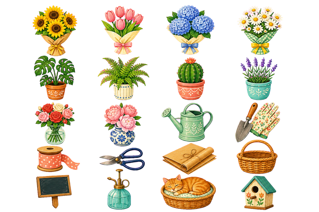 Tiny Florist Cart Sticker Pack