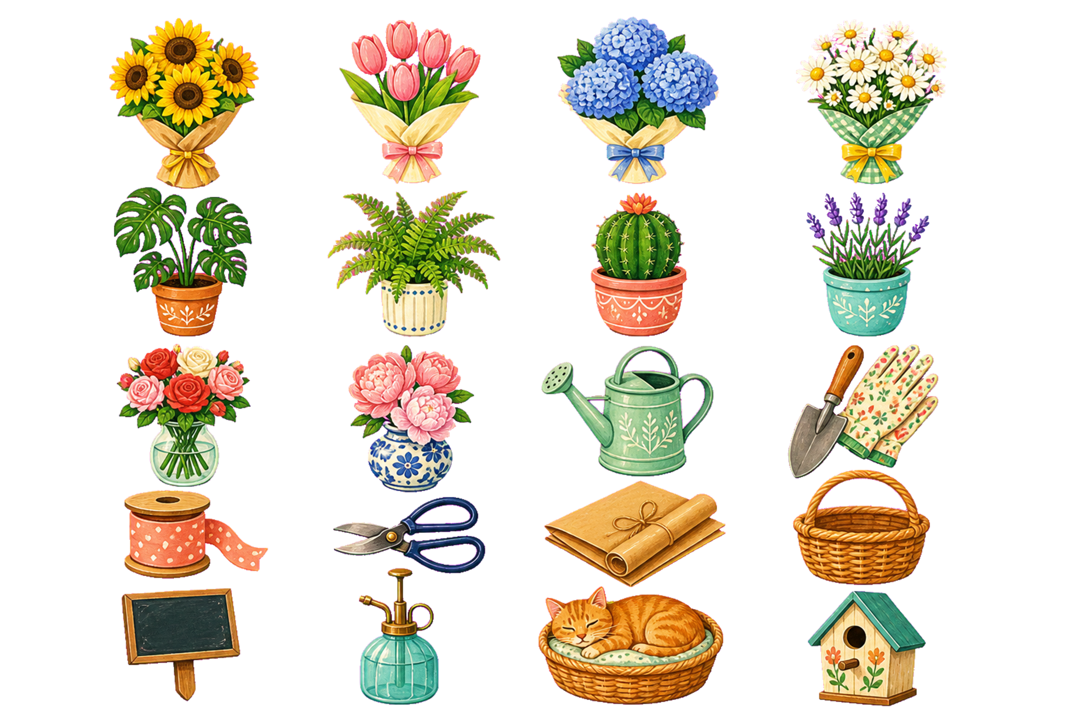 Tiny Florist Cart Sticker Pack