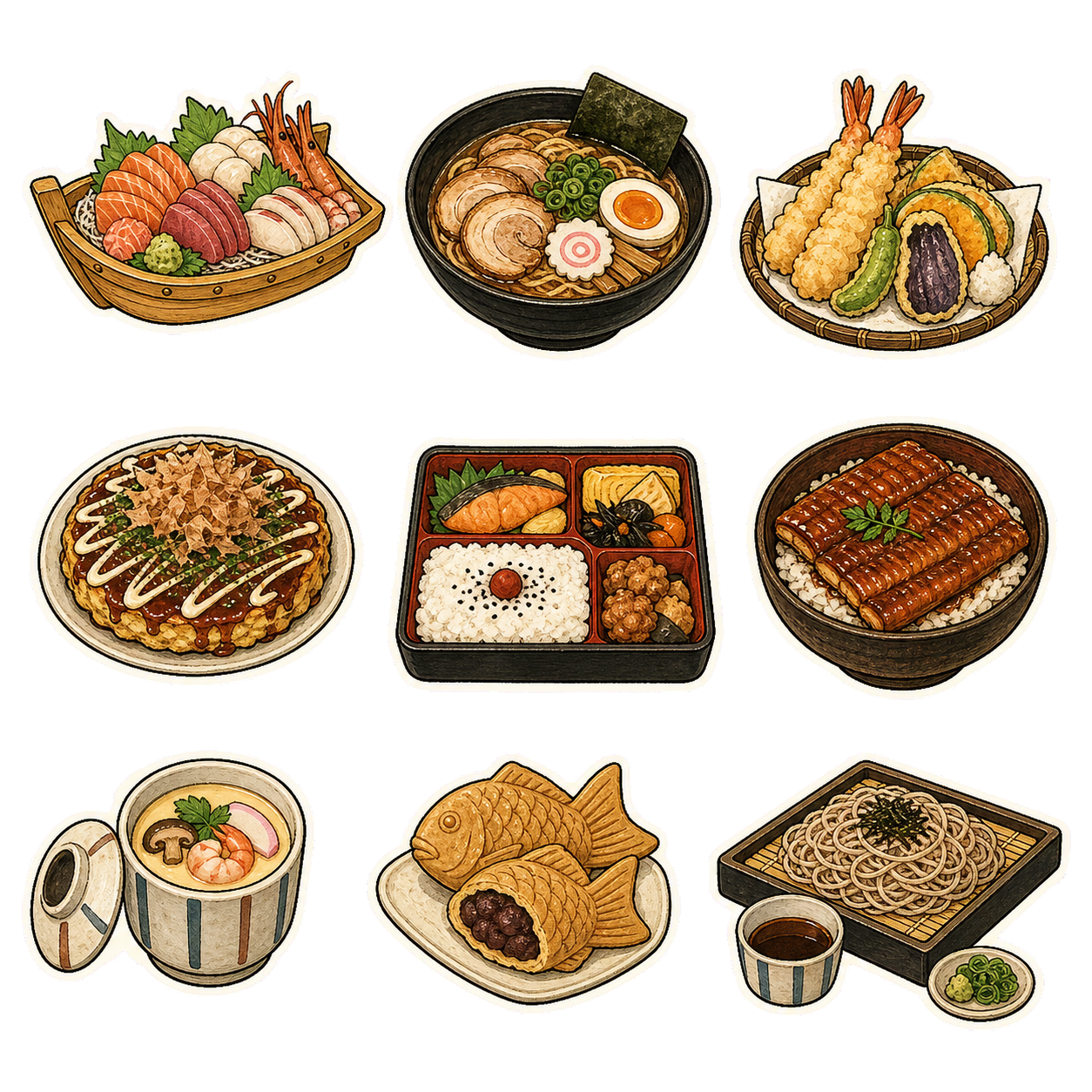 Japanese Food Favorites Sticker Pack