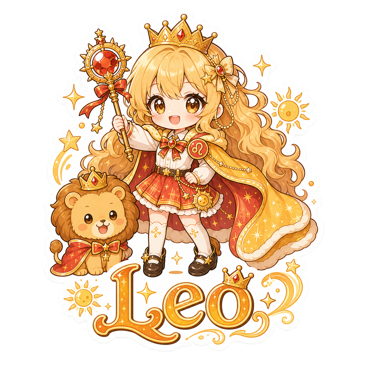 Leo Girl Sticker