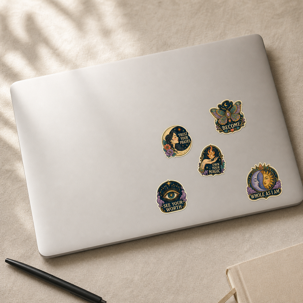 Groovy Self-Love & Positive Vibes Sticker Pack