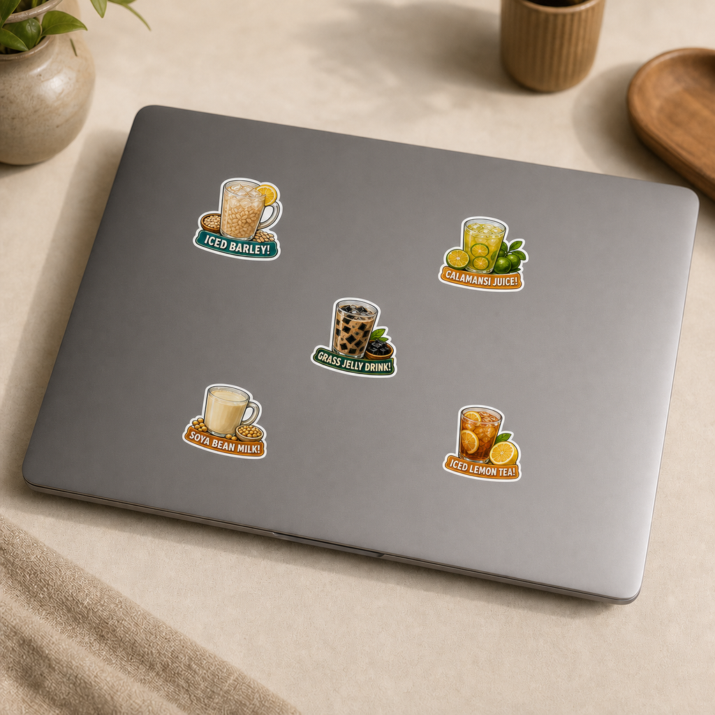 Kopitiam Cold Drinks Breakfast Club Sticker Pack