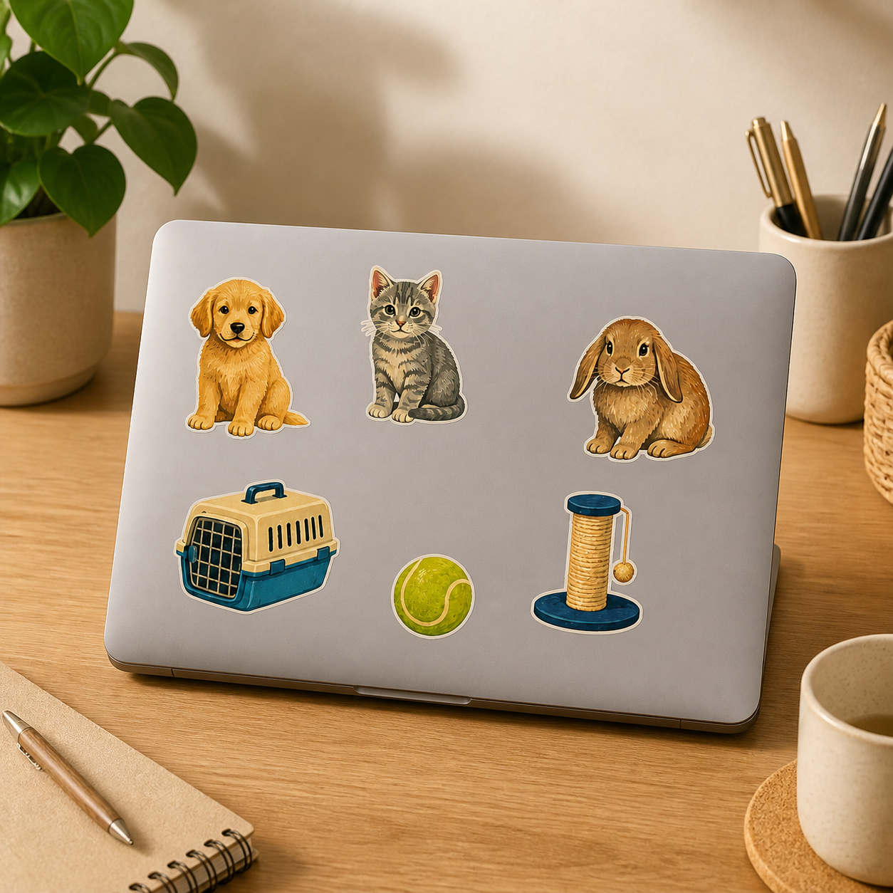 Cozy Pet Adoption Booth Sticker Pack