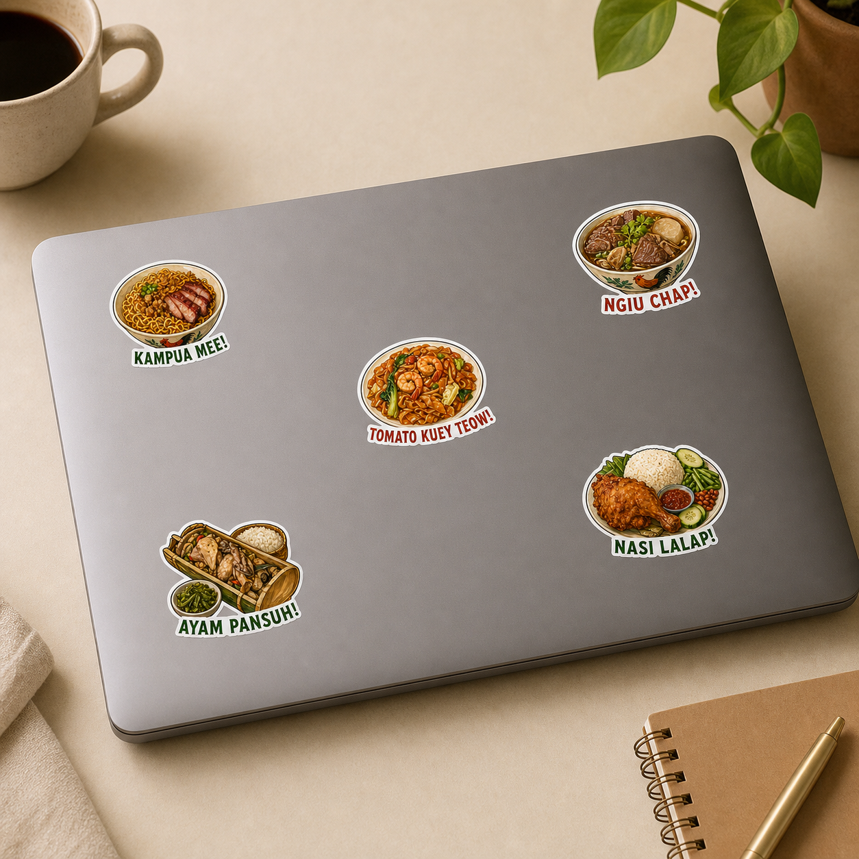 SG Borneo Morning Breakfast Stickers