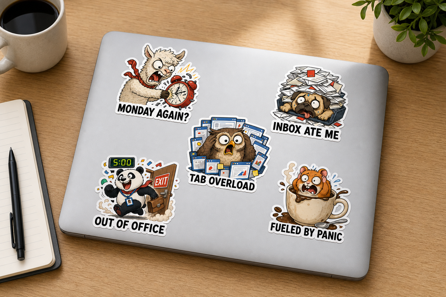 Office Animals & Workplace Chaos sticker pack product image 2