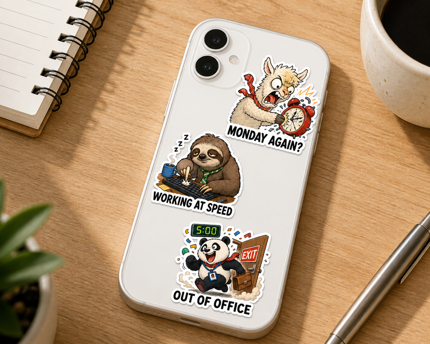 Office Animals & Workplace Chaos sticker pack product image 4