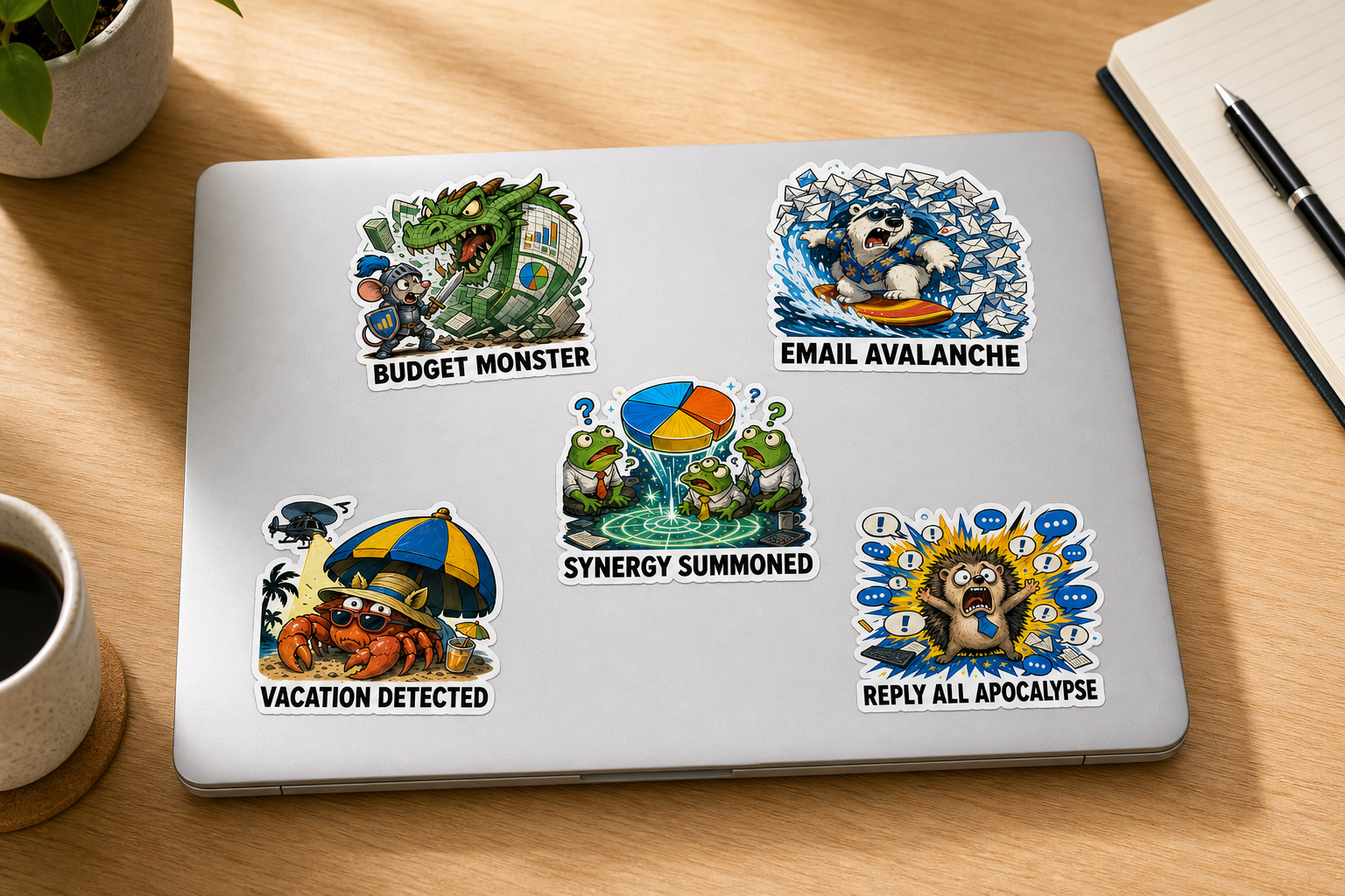 Office Animals & Workplace Chaos sticker pack product image 2